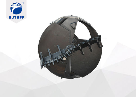 Rock Drilling Equipment Parts Double Bottom Auger Bucket With Rock Drill Bits